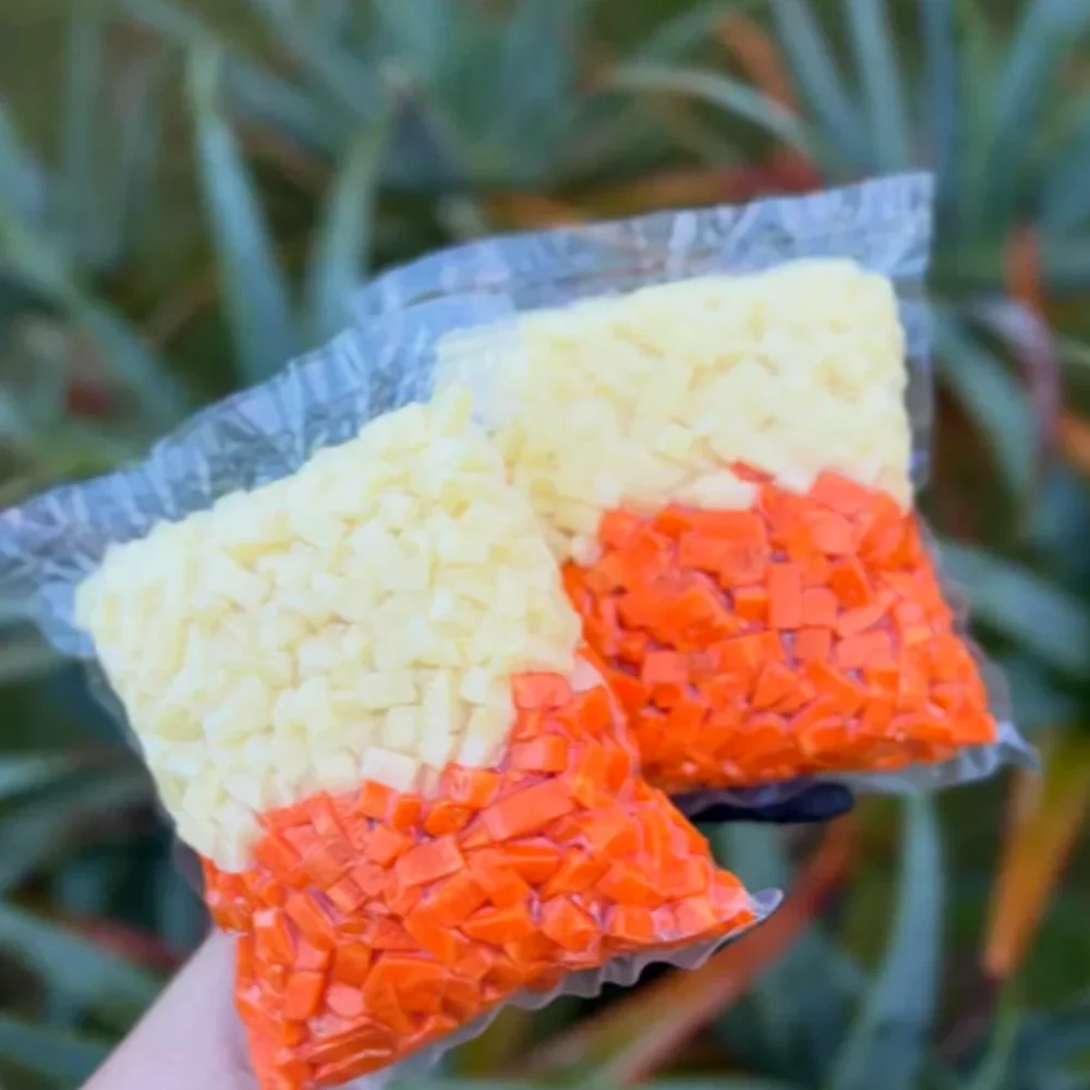 Kits de legumes em cubos embalados